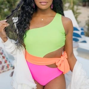 Like New Pink Lily Onepiece-neon